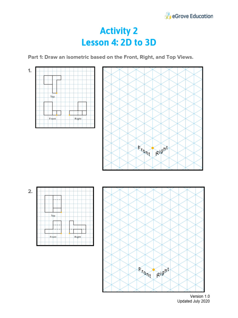 2D To 3D Activity 2 | PDF
