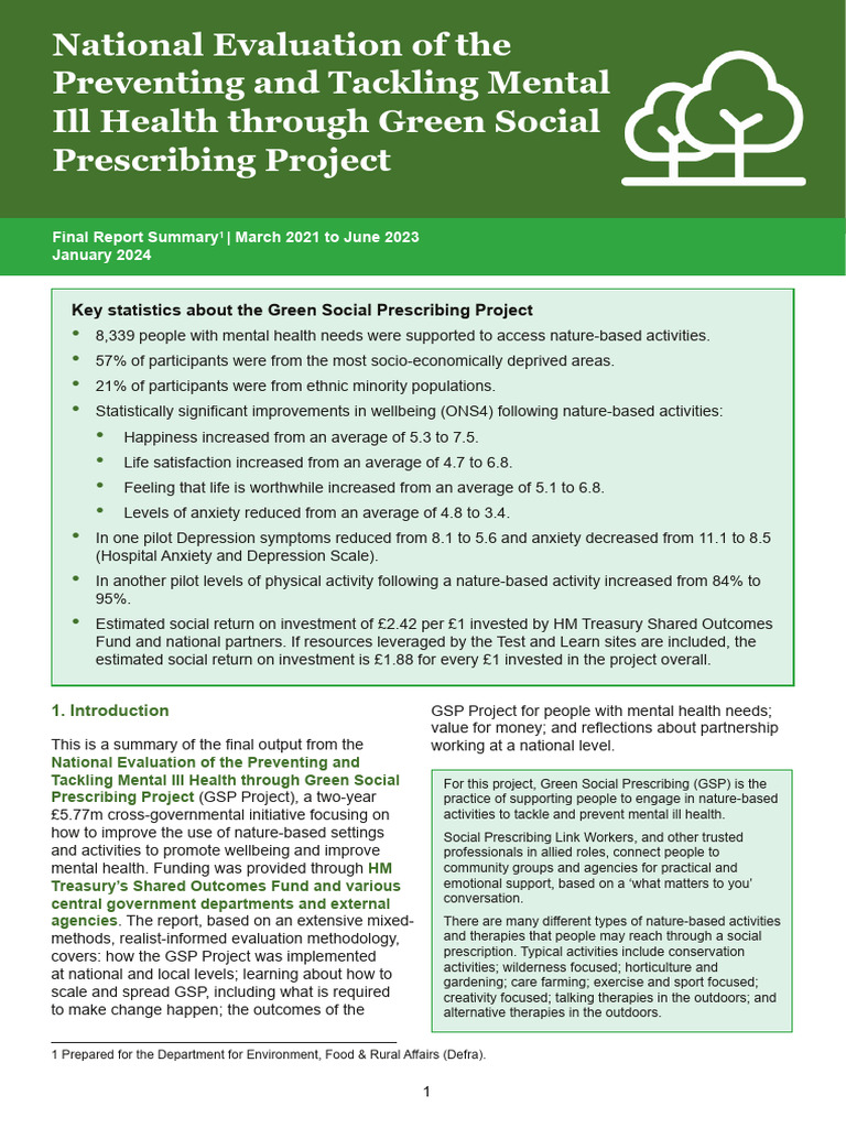 GSP Eval Final Report Summary 2024 | PDF | Cost Of Living | Mental Health