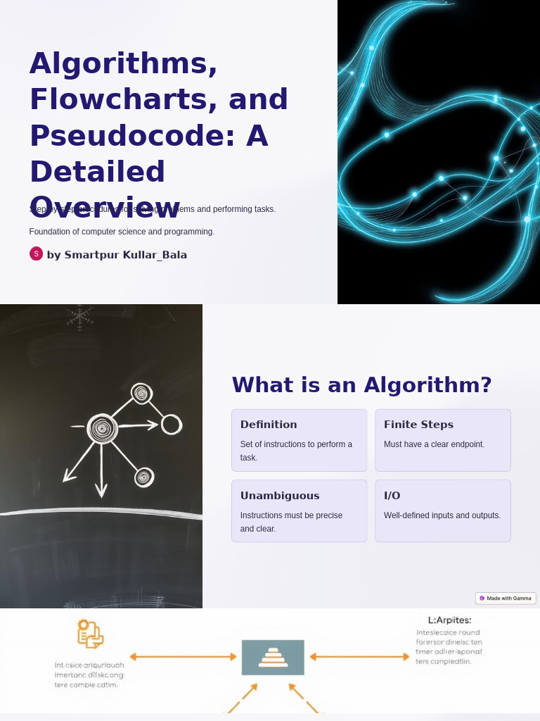 Algorithms Flowcharts and Pseudocode A Detailed Overview | PDF ...