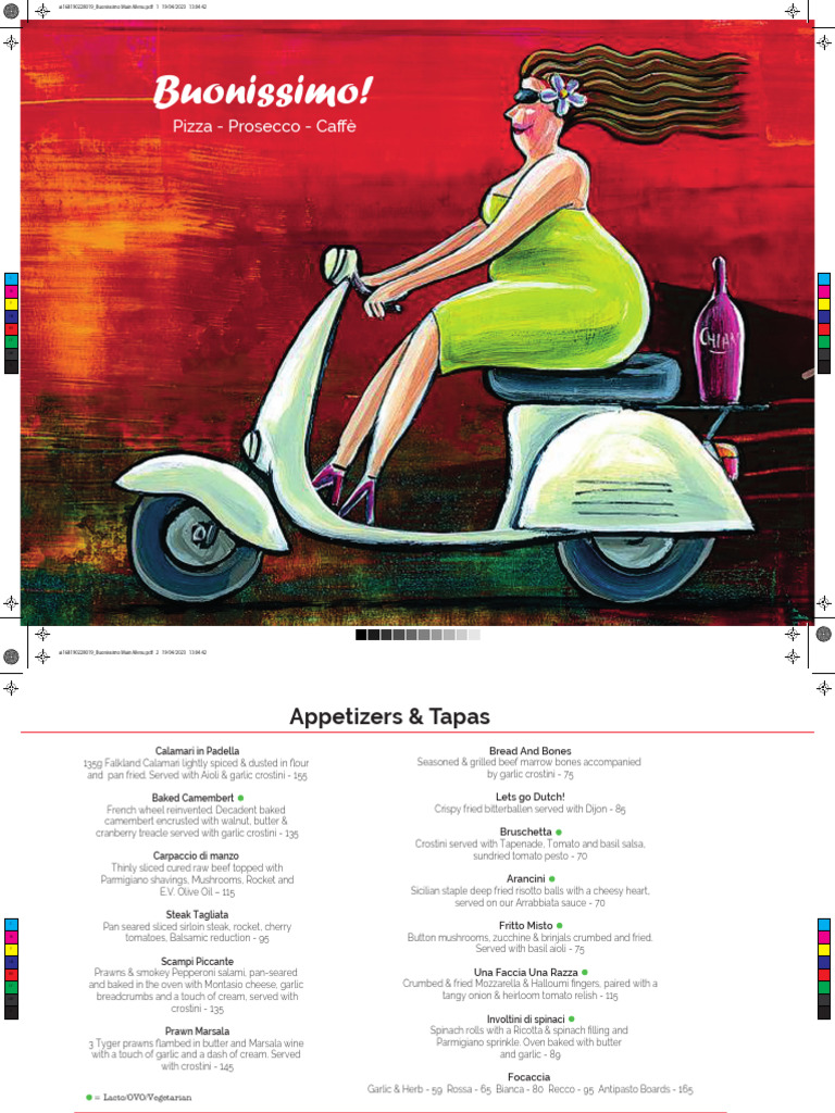 Buonissimo! Italian Menu Overview | PDF | Italian Cuisine | Pasta