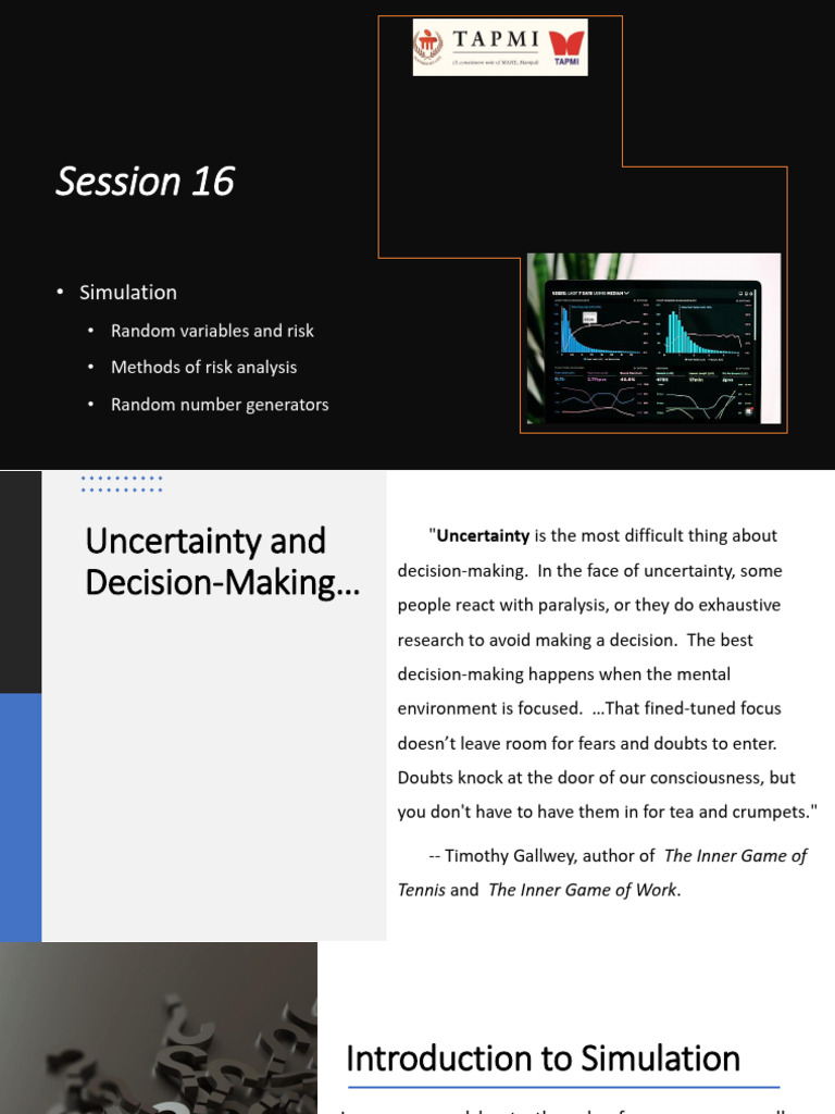 Risk Analysis Through Simulation Techniques | PDF | Probability ...