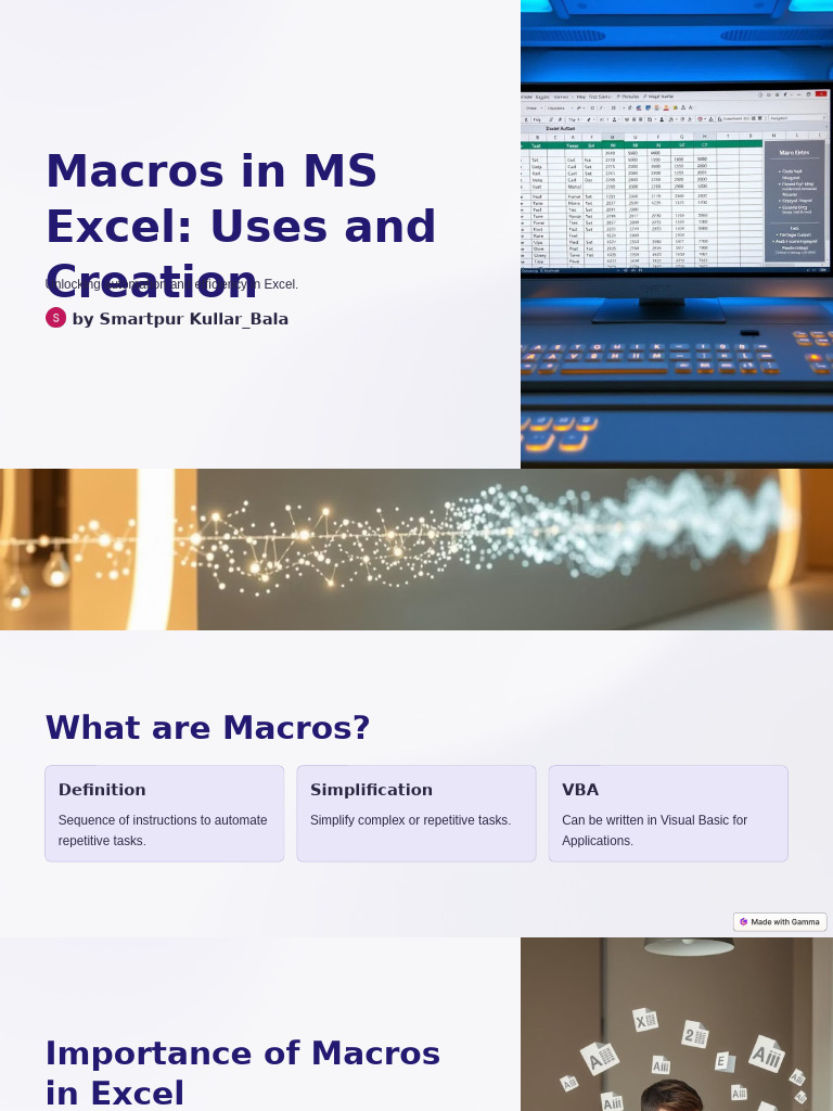 Excel Macros: A User's Guide | PDF | Microsoft Excel | Macro (Computer ...