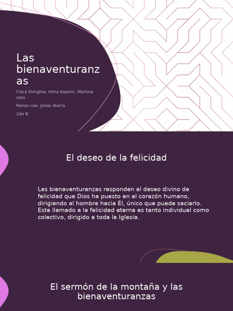 Bienaventuranzas: Camino a la Felicidad | PDF | Bienaventuranzas | Amor
