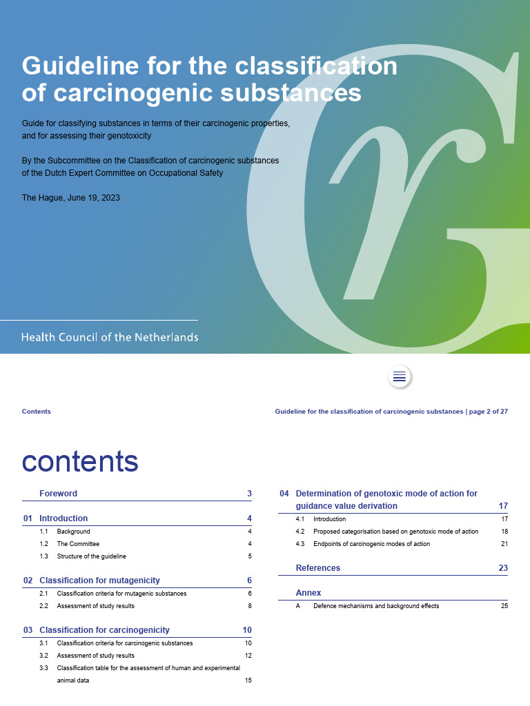 Carcinogenic Substance Classification Guide | PDF | Carcinogen | Mutagen