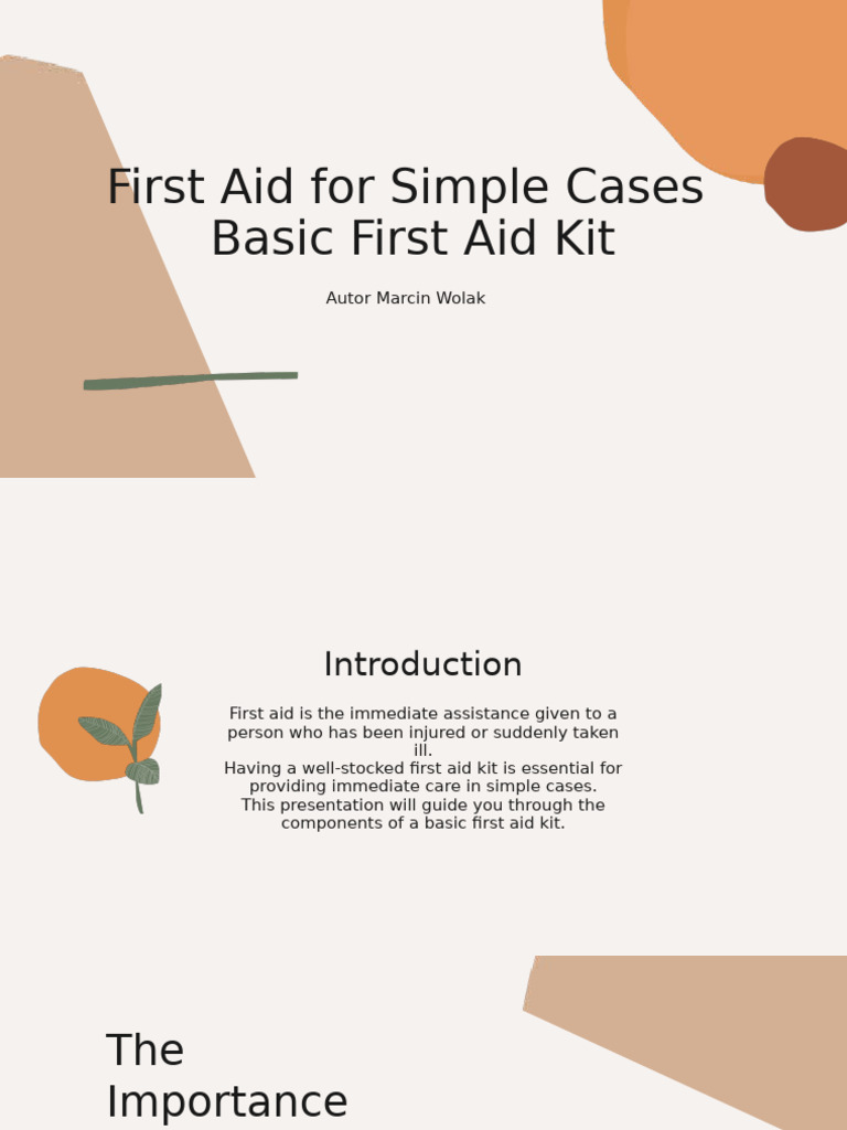 Essential Components of a First Aid Kit | PDF | Wound | Medicine