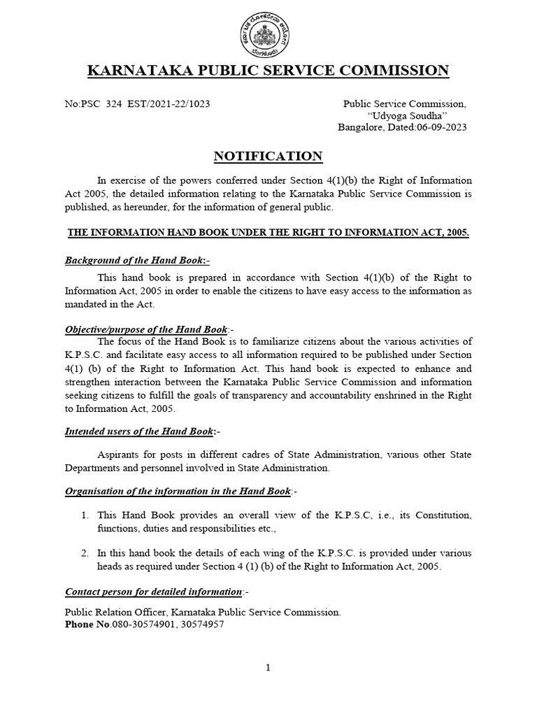 RTI-HANDBOOK-2023 | PDF | Civil Service | Government