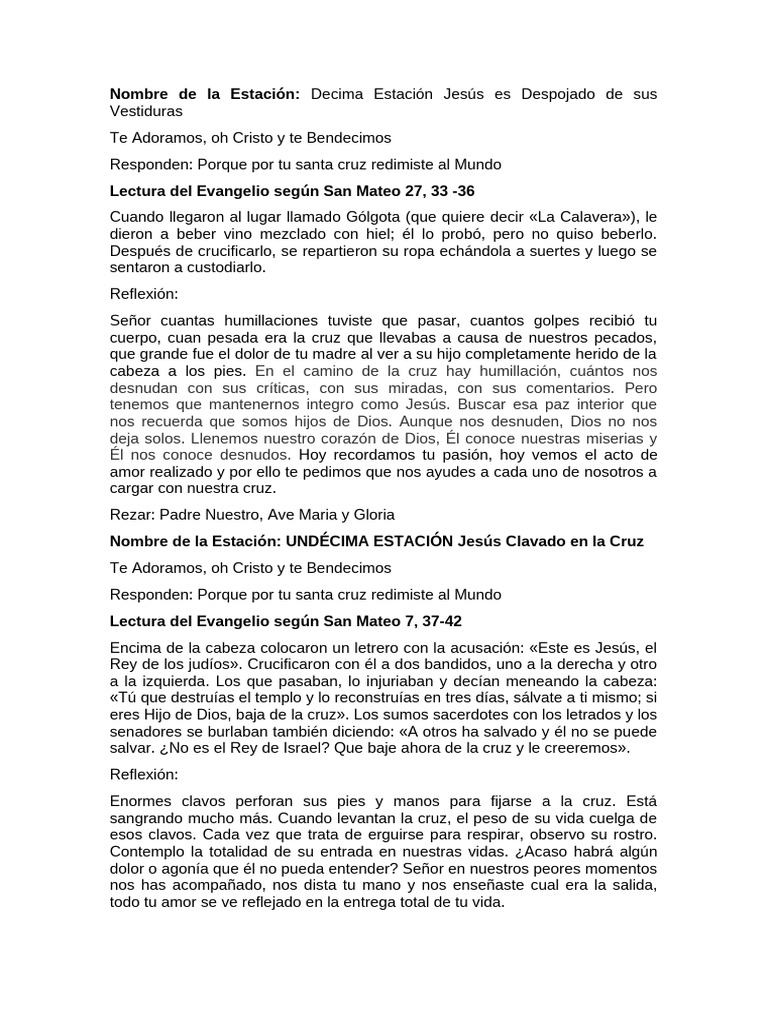 Reflexiones sobre la Pasión de Cristo | PDF | Estaciones de la Cruz | Jesús