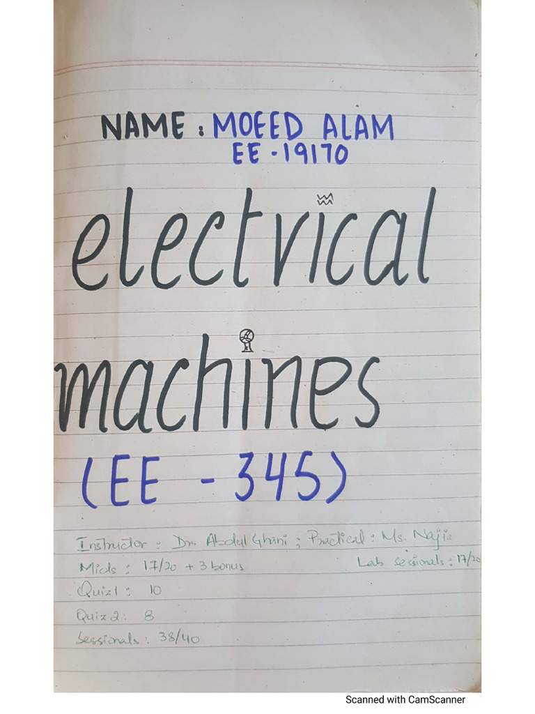 EM Theory Notes (EE-345) | PDF