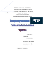 Principios de Procesamiento de Datos Análisis Estructurado de Sistemas Algoritmos