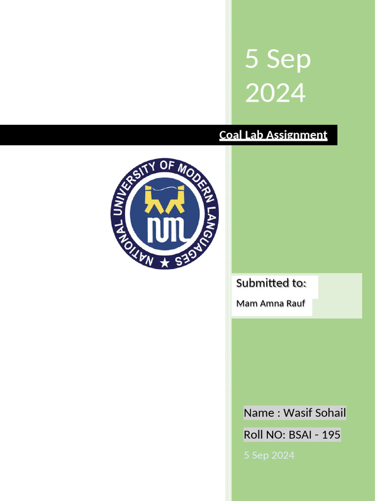 Assembly Lab Assignment for Mam Amna | PDF