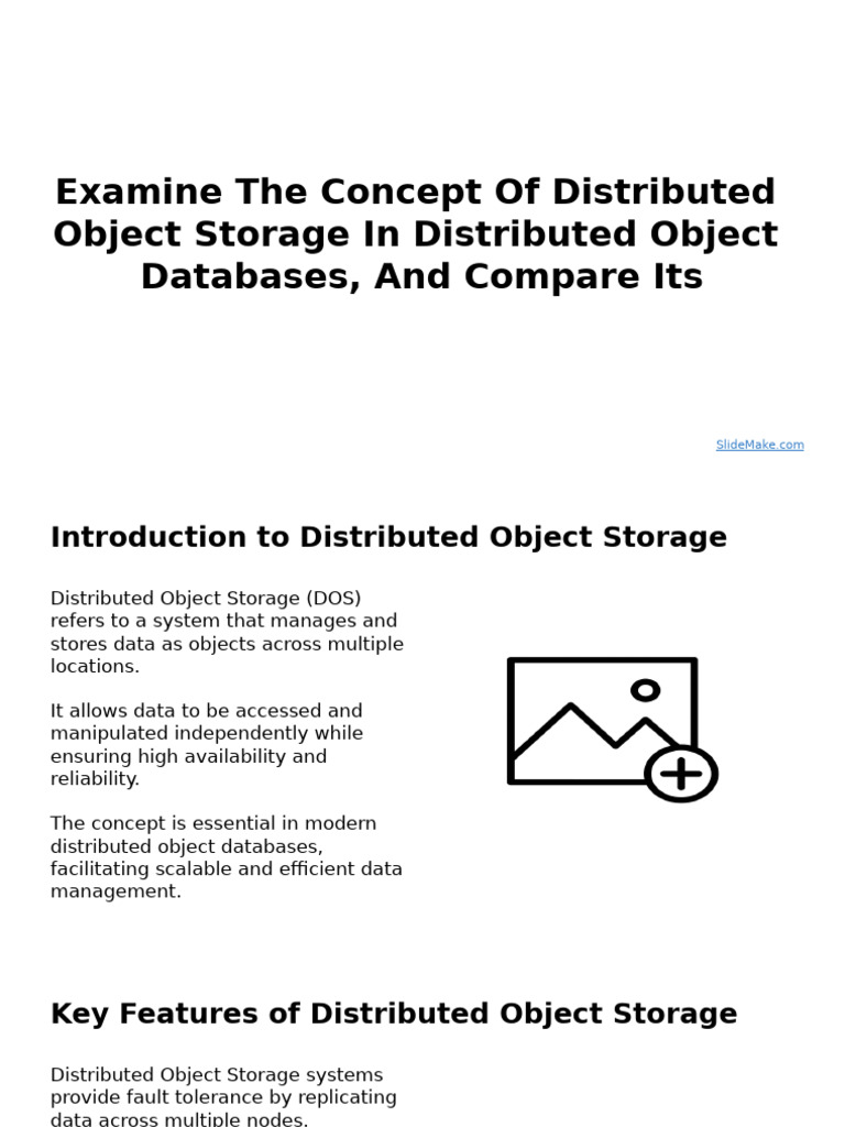 Examine The Concept of Distributed Object Storage in Distributed Object ...
