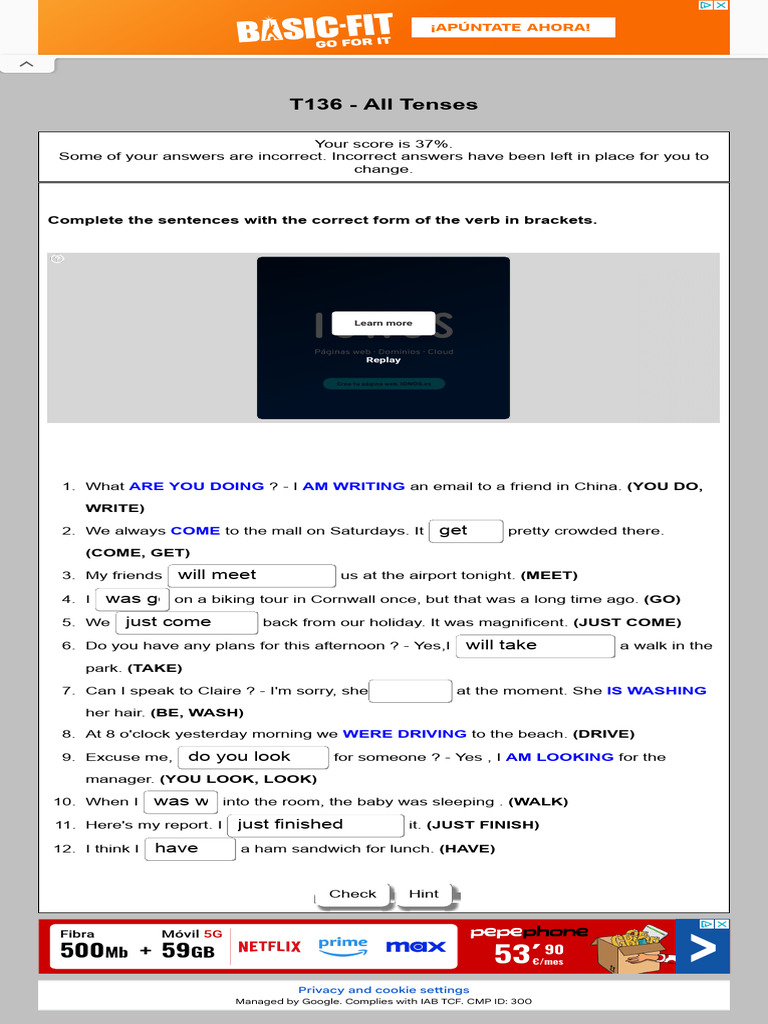 T136 - All Tenses | PDF