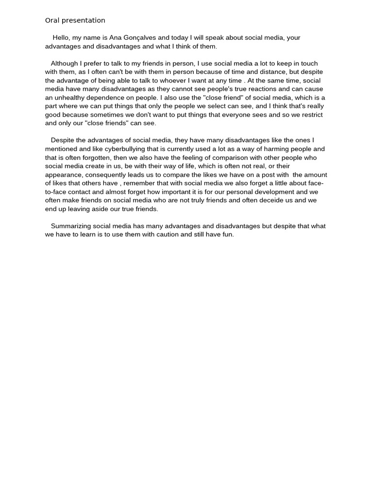 Oral Presentation | PDF | Self-Improvement