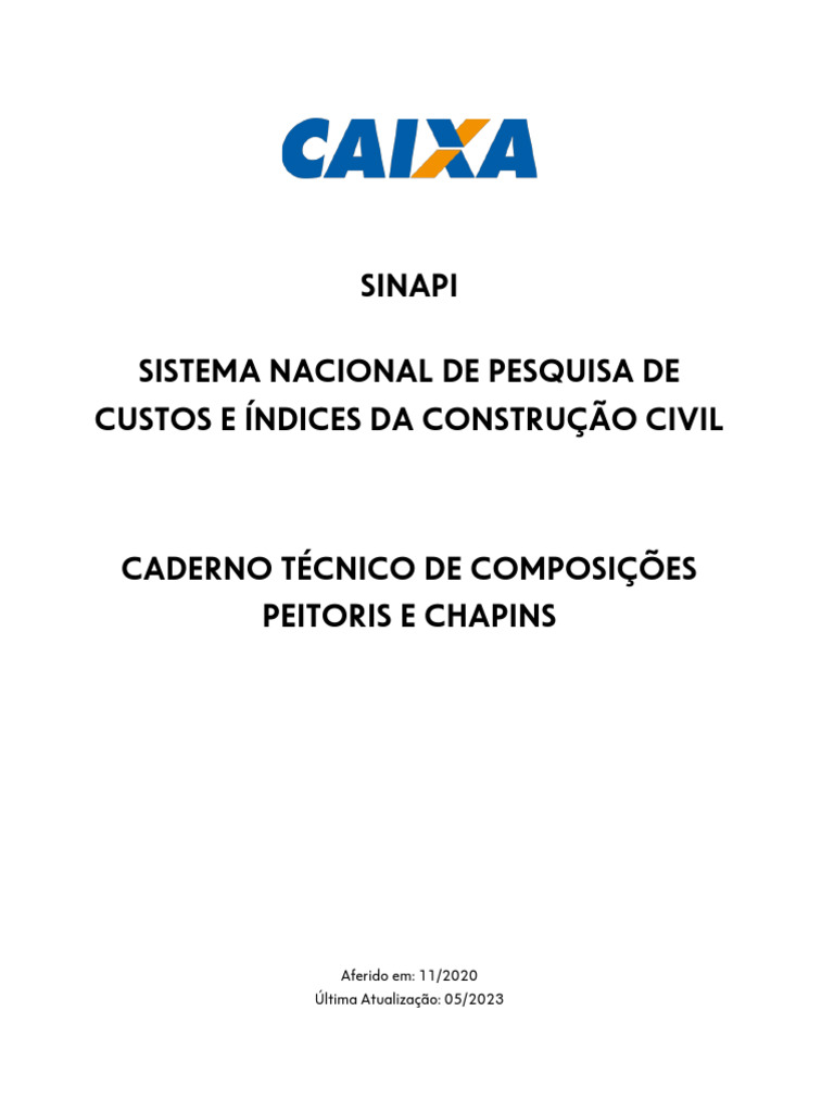Composições de Peitoris e Chapins SINAPI | PDF | Argamassa (alvenaria ...