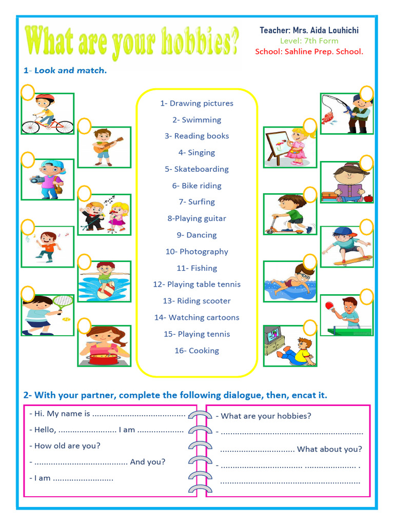 what are your hobbies | PDF | Recreation | Hobbies