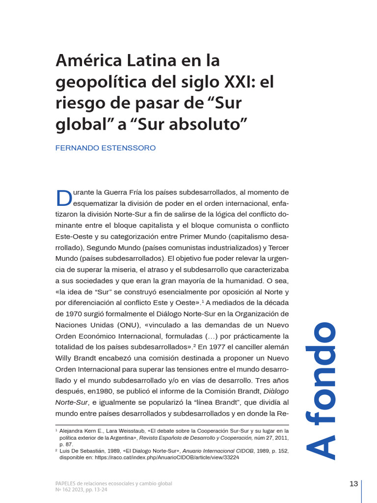 America Latina en La Geopolitica Del Siglo XXI | PDF | Asia | America ...