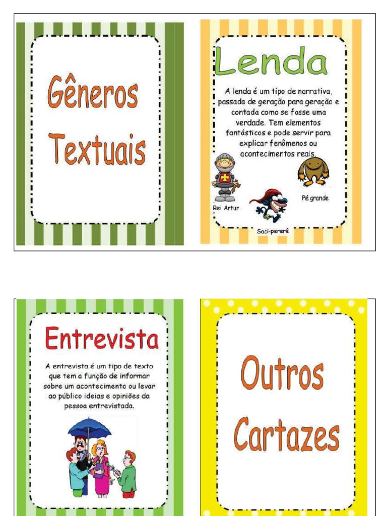 Cartazes de Gêneros Textuais | PDF