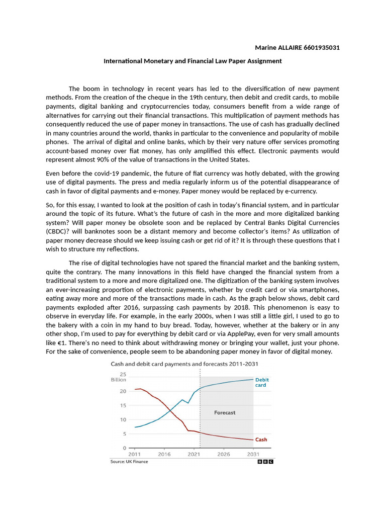 Future of Cash in Digital Banking | PDF | Cash | Money