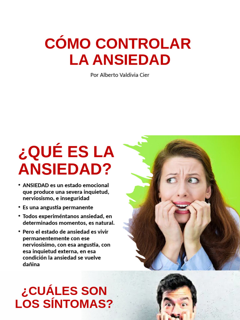 Cómo Controlar La Ansiedad | PDF | Ansiedad | Trastorno de ansiedad