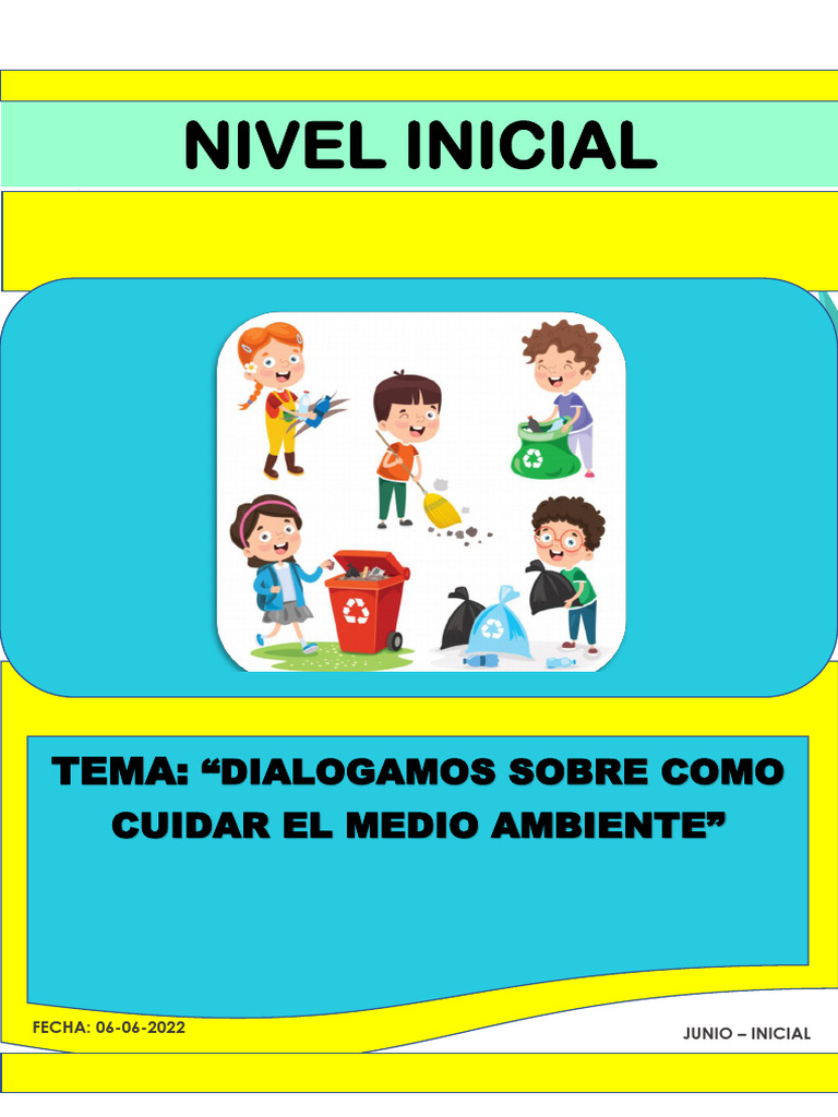 Cuidado del Medio Ambiente en Educación Inicial | PDF | Residuos ...
