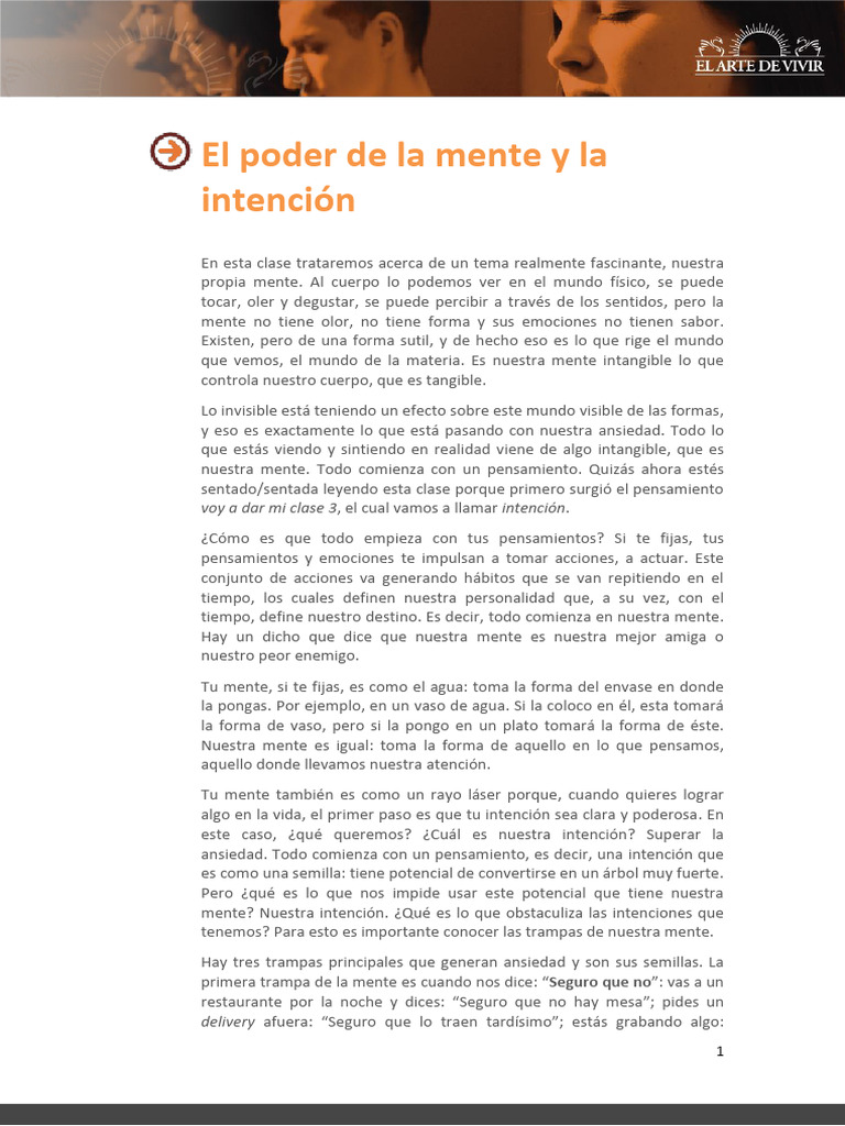 M1C3 - El Poder de La Mente | PDF | Mente