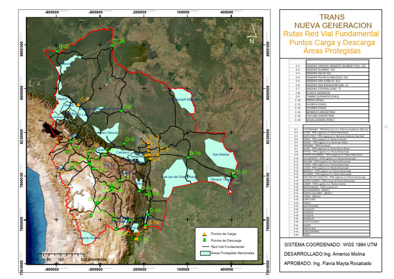 Mapa de Rutas y Puntos de Carga en Bolivia | PDF | Bolivia