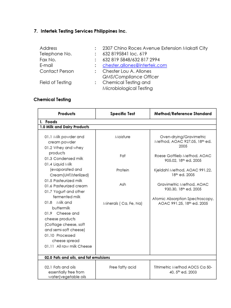 Microbiological Testing at Intertek Makati | PDF | Drink | Confectionery