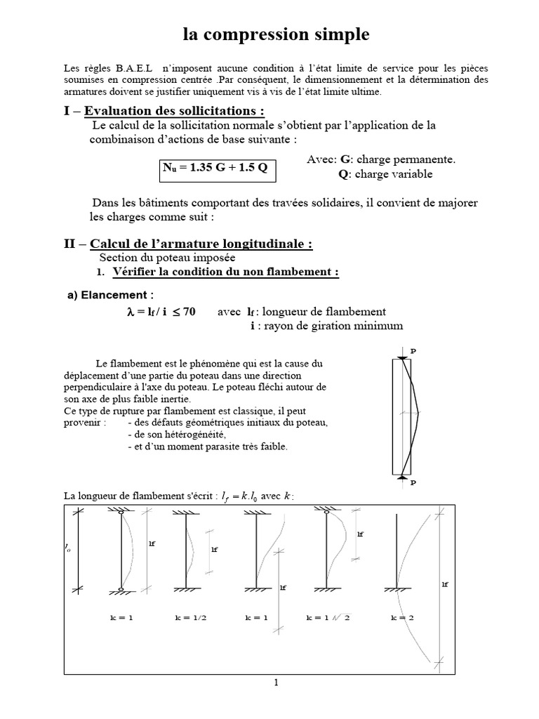 Calcul du Flambement des Poteaux en Acier | PDF | Flambage | Calcul des ...