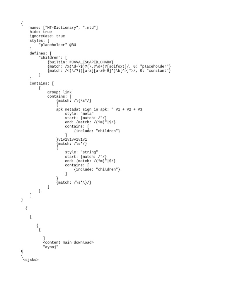 MT-Dictionary Syntax and Structure Guide | PDF | Computers