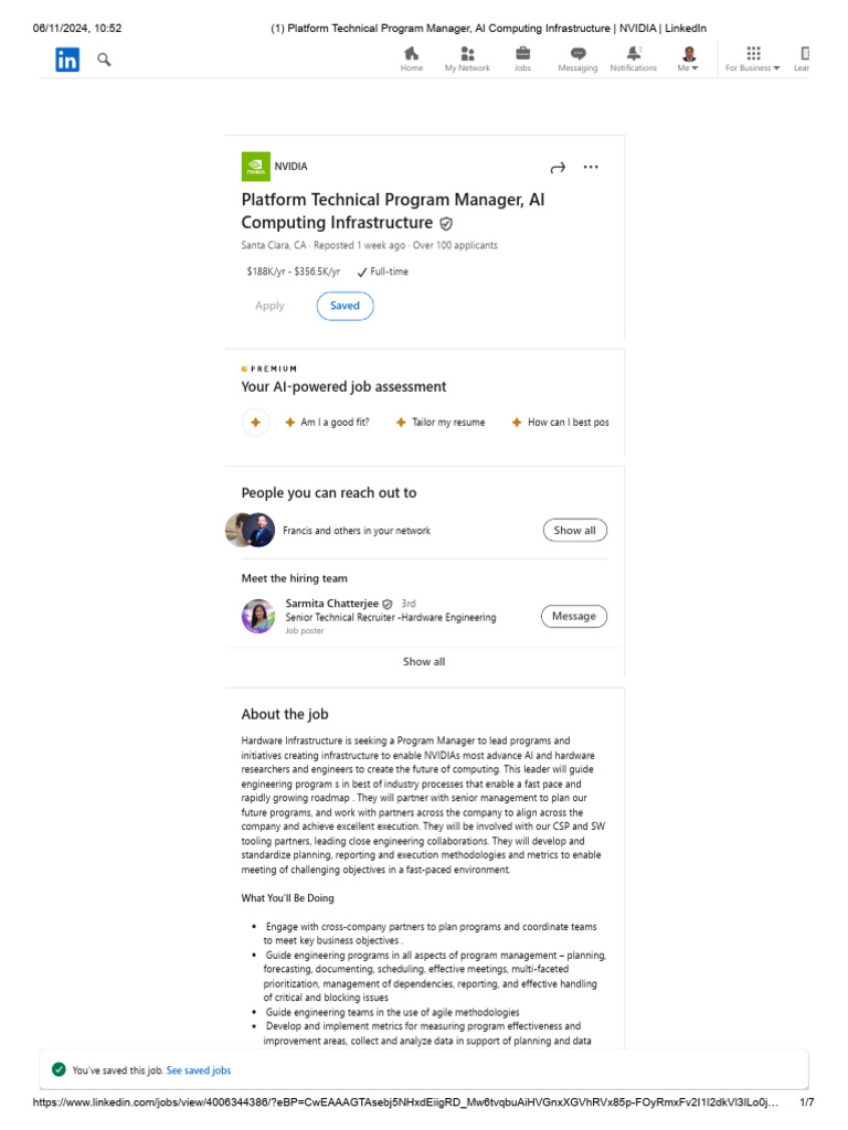 NVIDIA AI Program Manager Role | PDF | Software | Engineering