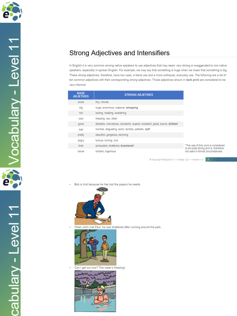 Vocabulary 11 | PDF | Adjective | English Language
