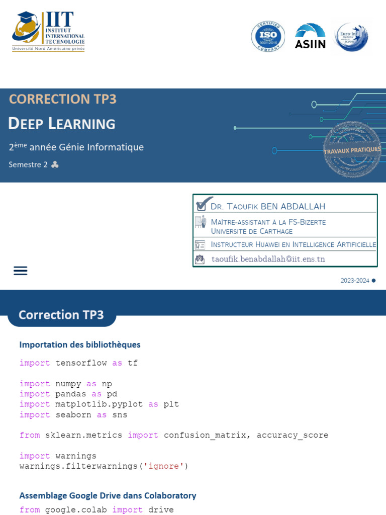 Correction TP3 Deep Learning | PDF | Informatique