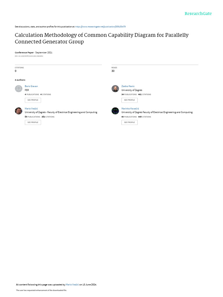 Calculation Methodology of Common Capability Diagram For Parallelly ...