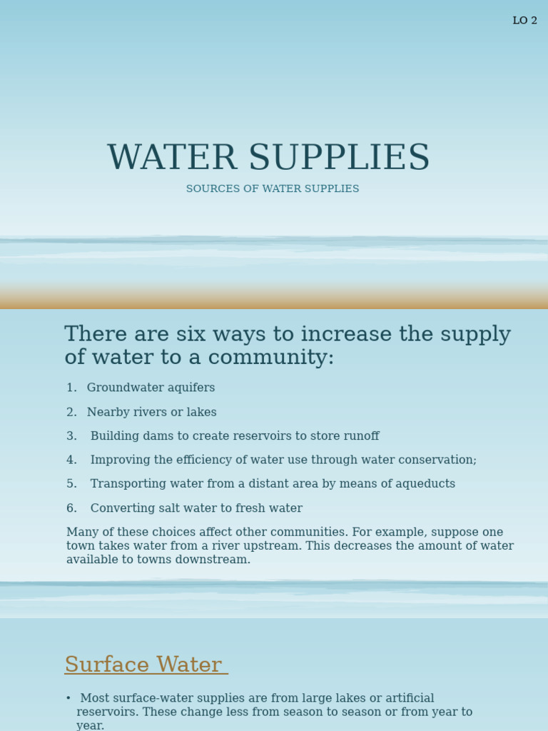 Lo 2 | PDF | Aquifer | Water