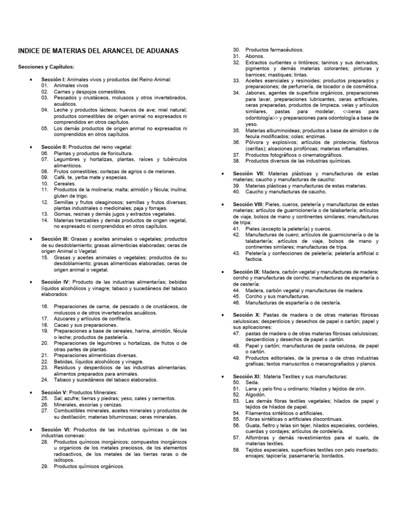 Material Arancel de Aduanas para Clases-7 | PDF | Papel | Textiles