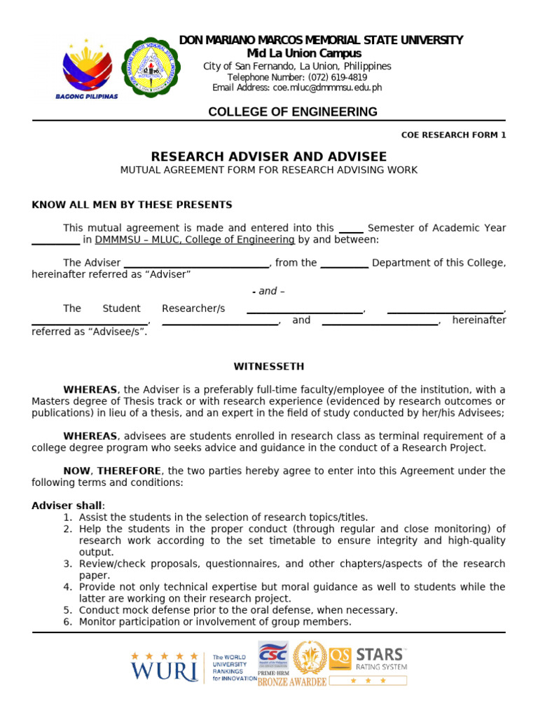 Coe RF 01 06 Me Capstone Guide Template Coe | PDF | Data | Thesis