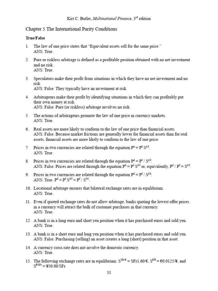 International Parity Conditions Explained | PDF | Exchange Rate ...