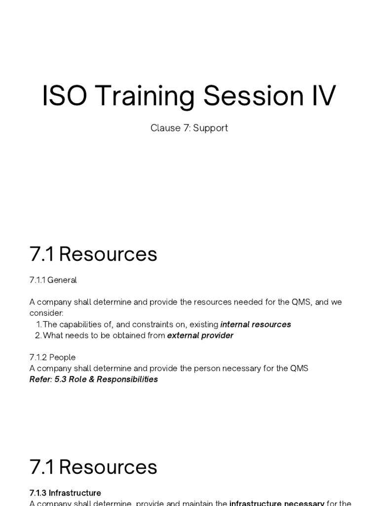 ISO 9001:2015 QMS Support Resources | PDF | Quality Management System ...
