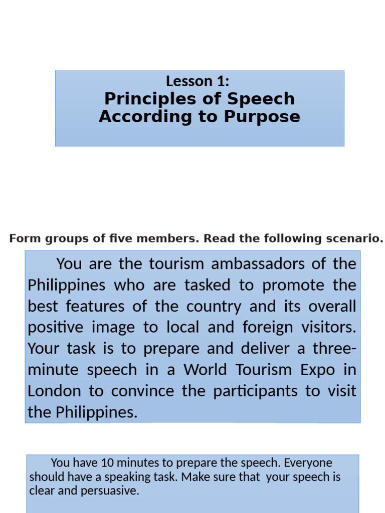 Types of Speeches by Purpose | PDF | Public Speaking | Speech