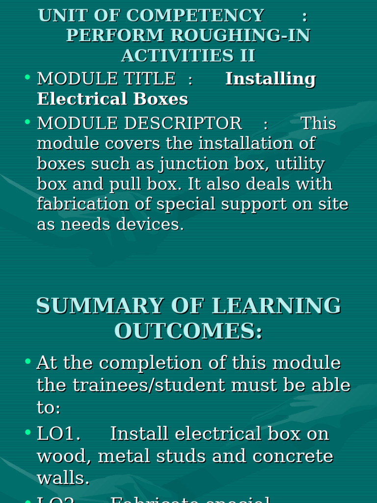 Unit of competency roughing 1 pdf tools manufactured goods