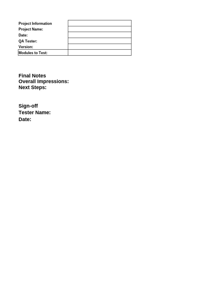 QA Testing Checklist | PDF | Icon (Computing) | Computer Keyboard