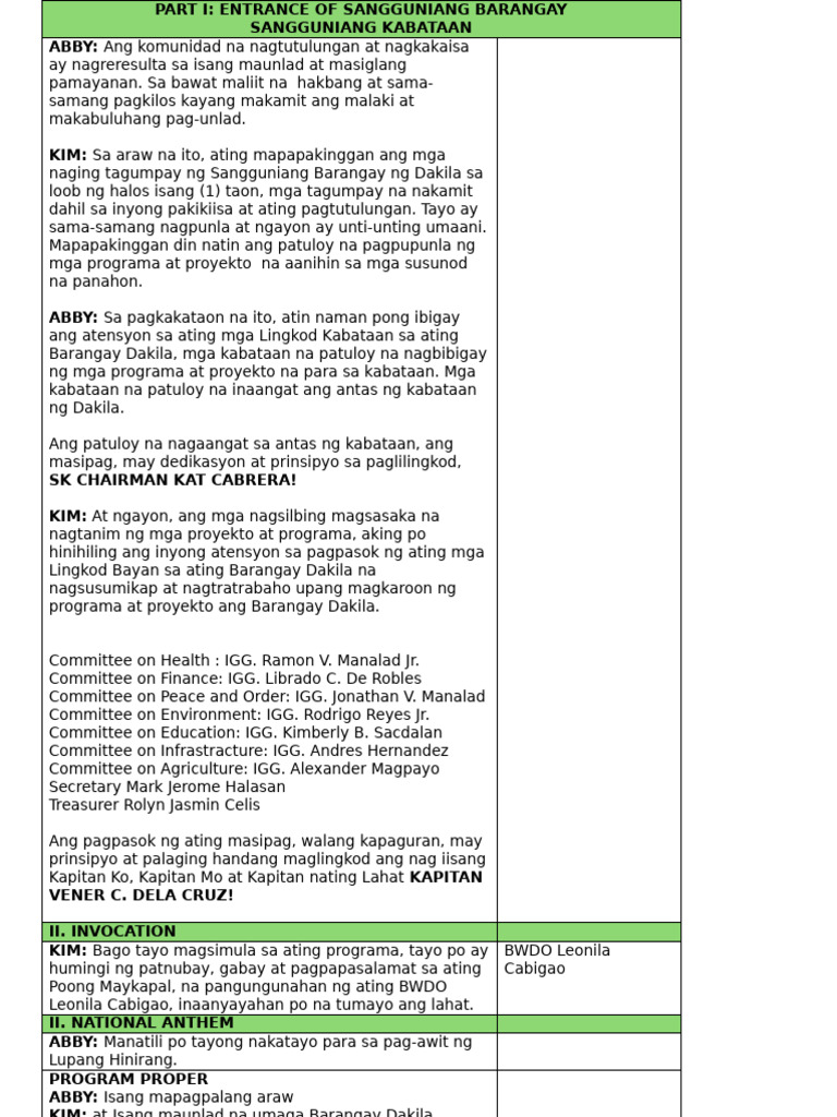 Barangay Assembly 2024 - 2ND | PDF