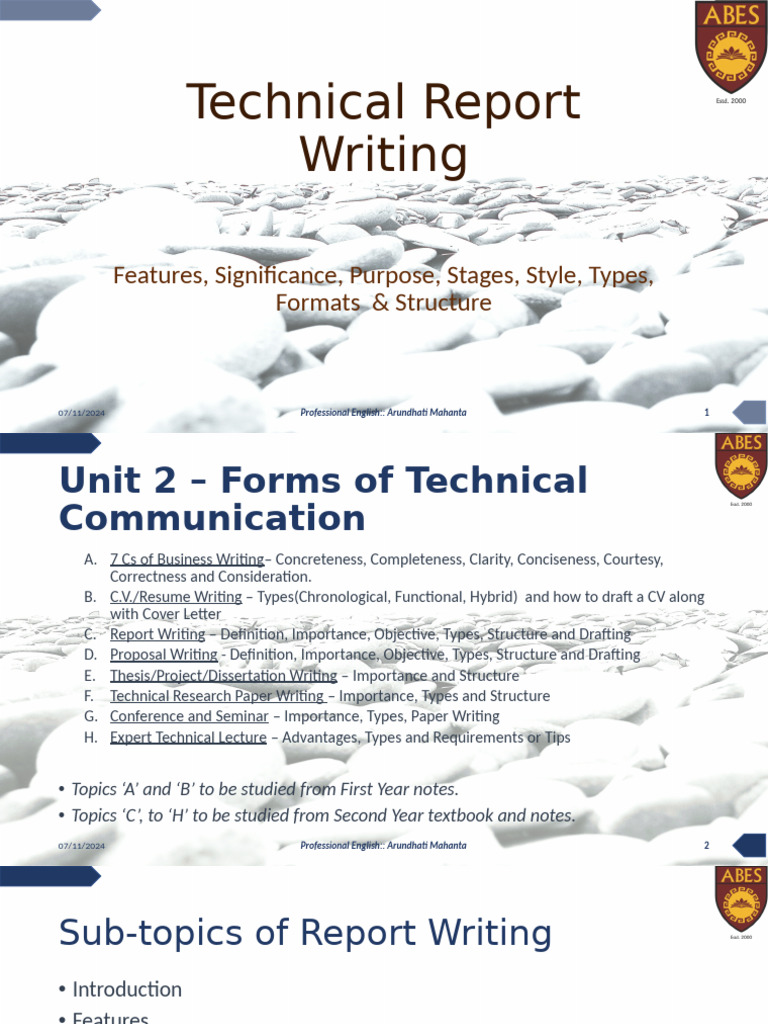 Report Writing ARU | PDF | Book Design | Information