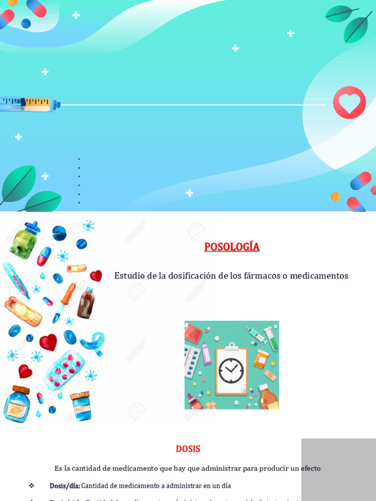 Posología y Receta | PDF | Medicamentos con receta | Farmacología