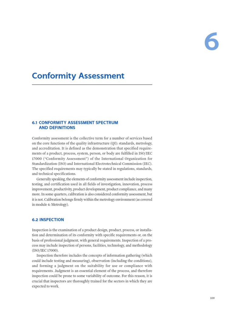 Conformity Assessment and Inspection Overview | PDF | Certification ...