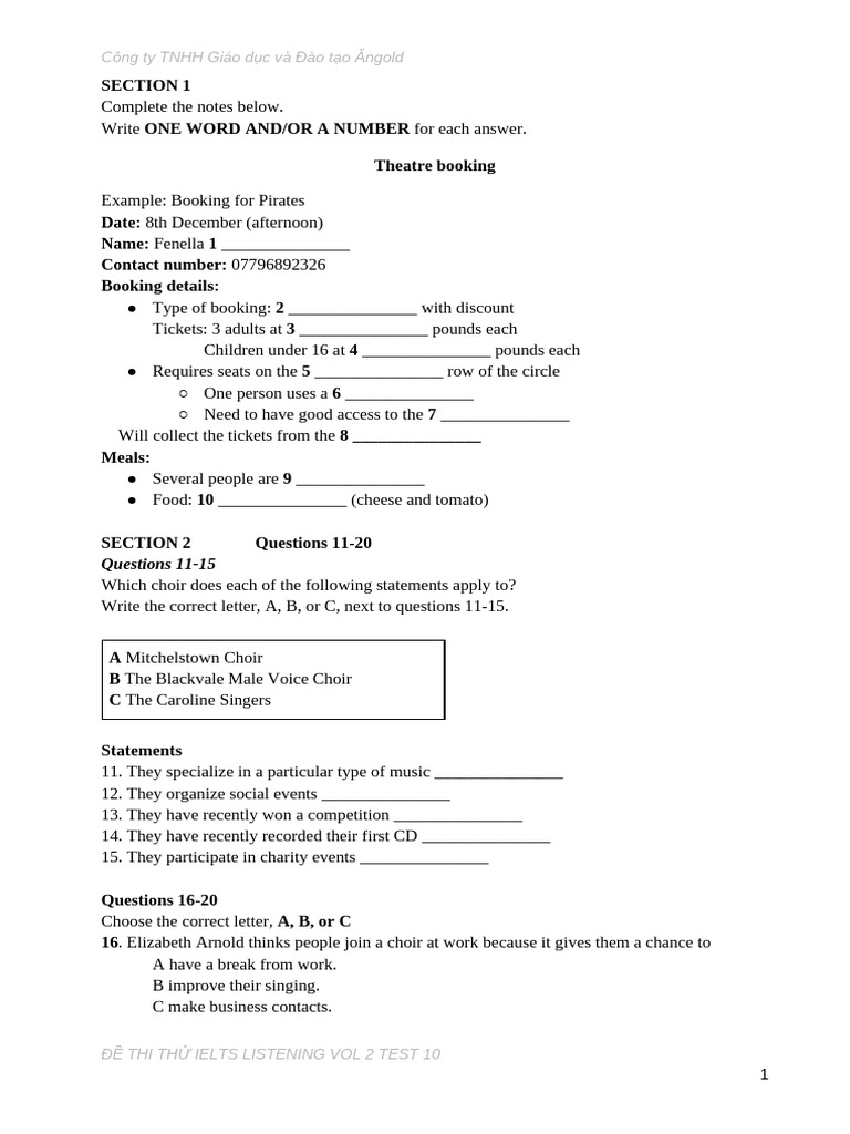 Lis Vol 2 Test 10 Pdf