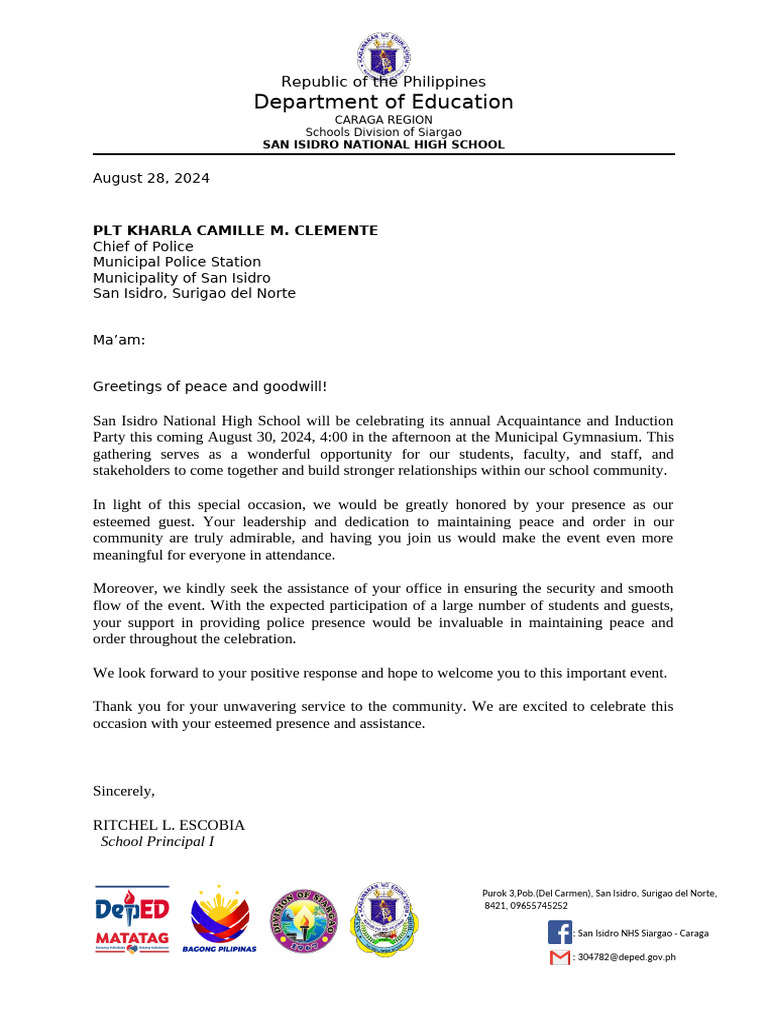 San Isidro NHS Acquaintance Party 2024 | PDF | Social Science