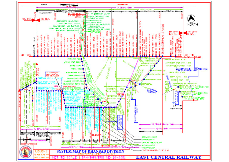 Dhanbad Division Railway System Map | PDF