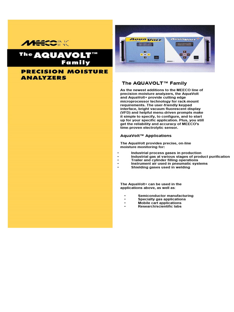 AquaVolt - AquaVolt+, Brochure | PDF | Parts Per Notation | Gases