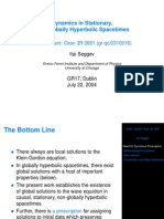 Itai Seggev - Dynamics in Stationary, Non-Globally Hyperbolic Spacetimes